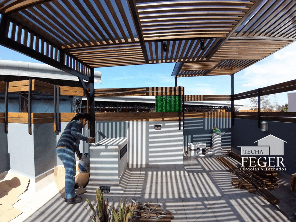 Pergolas de madera y acero en CDMX, México, Pachuca, Toluca